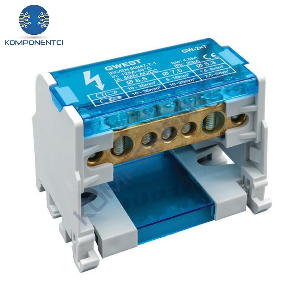 Gwest GW-2x7 2 Kutuplu 125A Girişli Dağıtıcı Ünite
