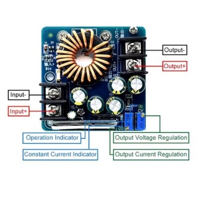 DC-DC 10-60V 400W Ayarlanabilir Komponentci Düşürücü Modül