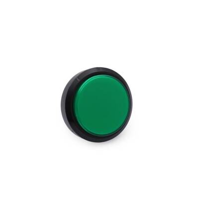 60mm 12V Düz Işıklı Oyun Makinesi Butonu - Yeşil