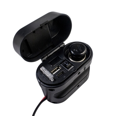CD-3068 Su Geçirmez Çok Fonksiyonlu USB + Type-C Şarj Cihazı ve Çakmaklık