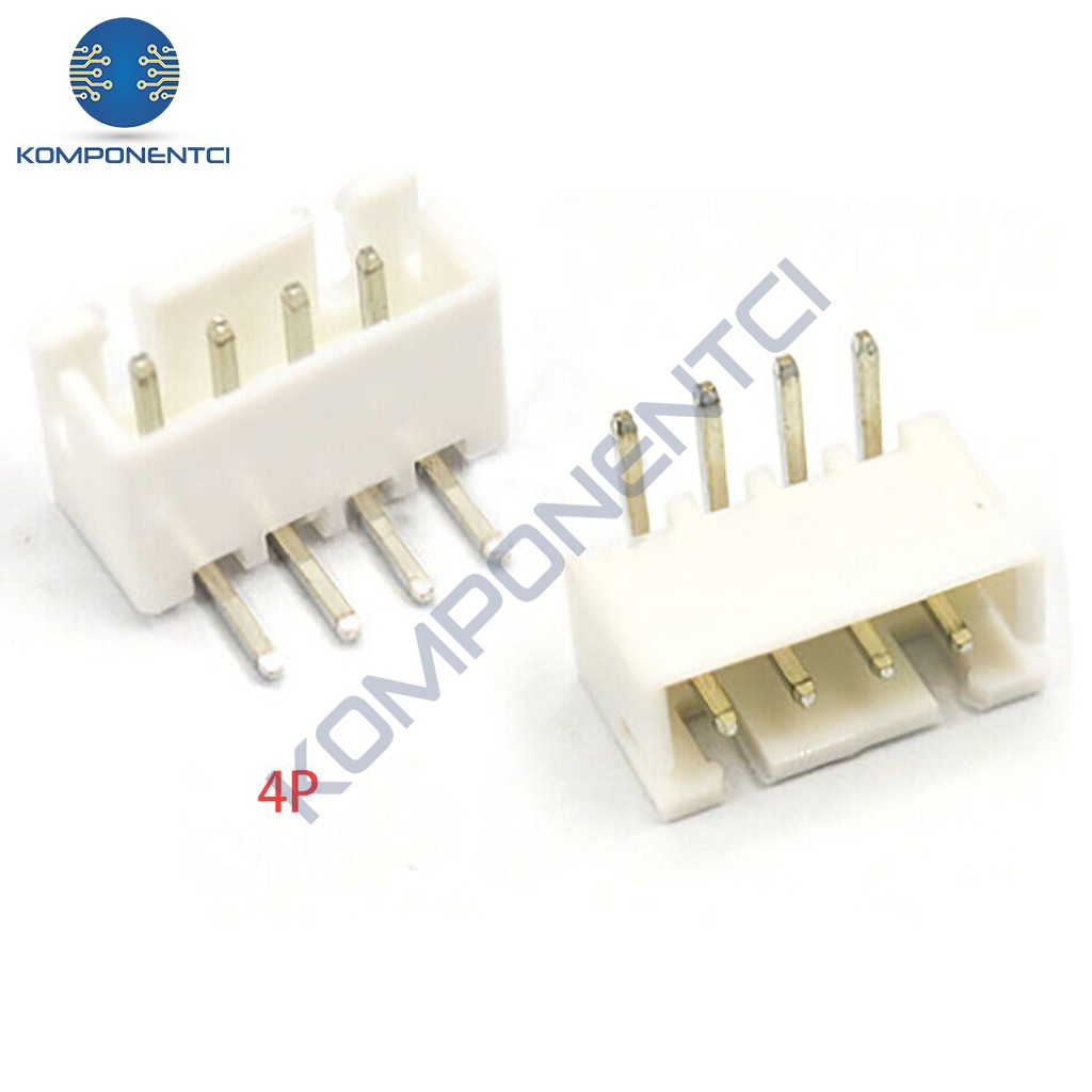 4 Pin JST-XH 2.54 Tunik Konnektör Erkek Eğik 90°