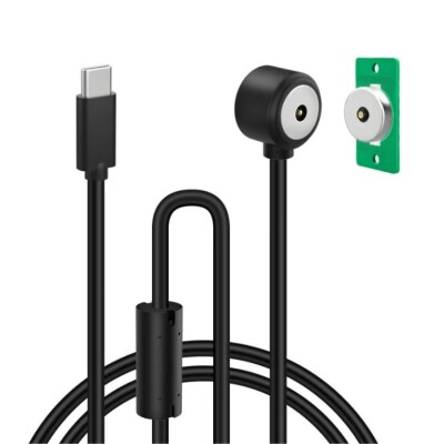 2-Pin 15mm 90C Kablolu PCB'li Pogo Pin Manyetik Konnektör Takımı - Type-C Soketli