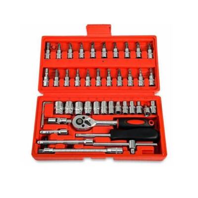 46 Parça 1/4 Cırcırlı Lokma Anahtar Takım