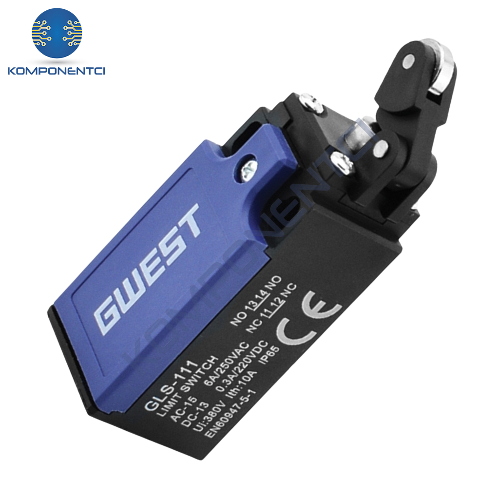 Gwest GLS-111 Açısal Metal Makaralı Tek Yön Limit Switch 1NO + 1NC