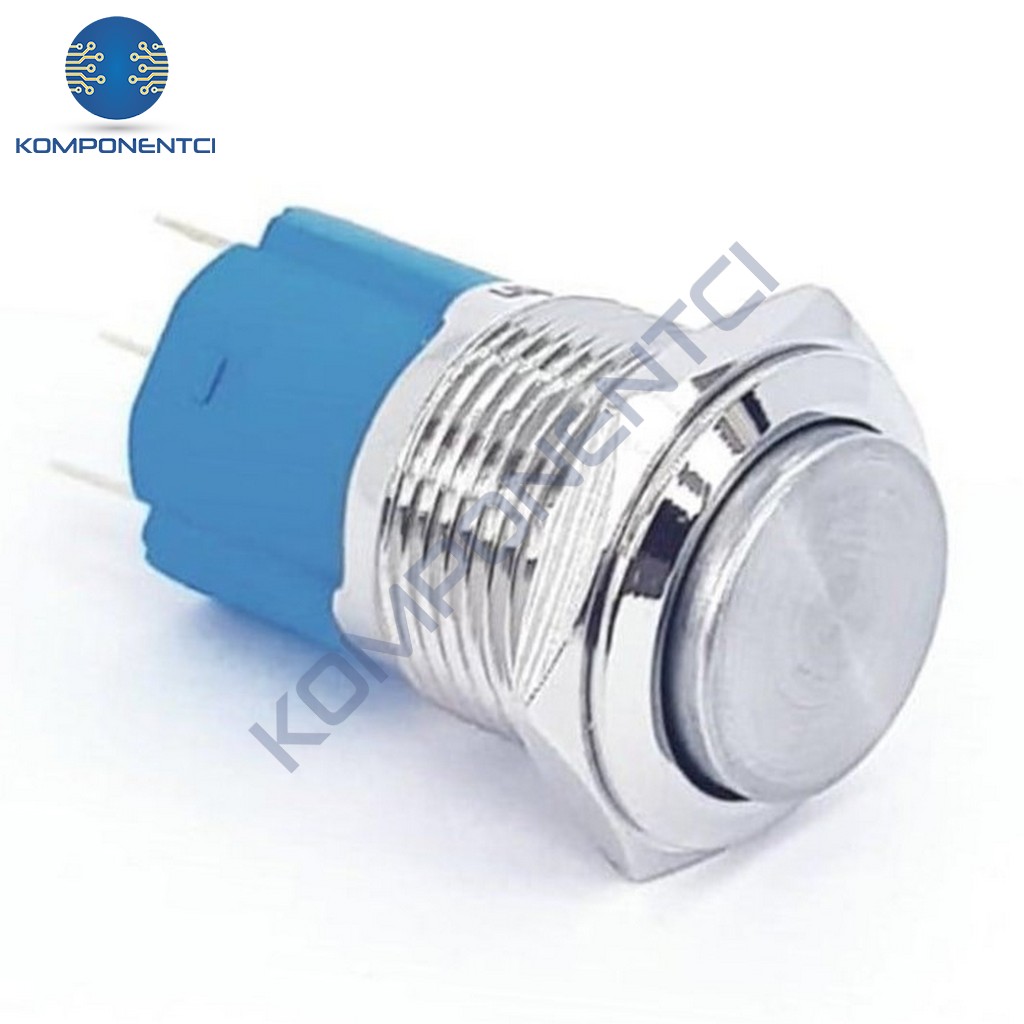 D64 Ø16mm Metal Kalıcı Buton ON-OFF 1NO