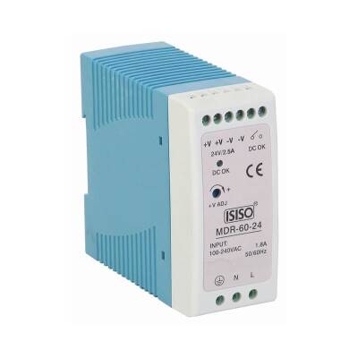 IMDR-60-24 - 60W 24VDC 2.5A Raya Montajlı Güç Kaynağı