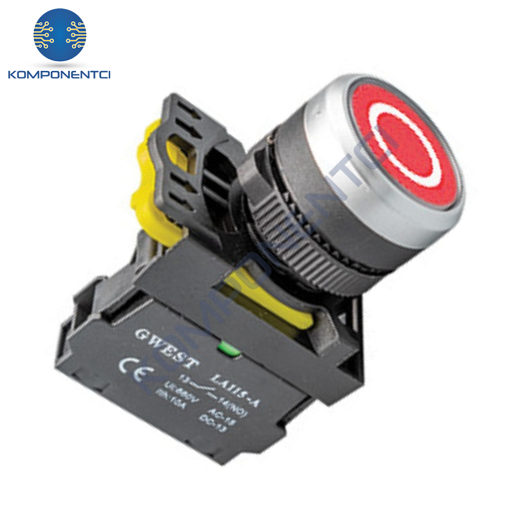 Gwest A5-01/2 22mm Stop İşaretli Yaylı Buton 1NC