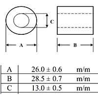 Ferrit Toroid Ring Bobin 175R 100MHz 26x28.5mm RH-26X28.5X13