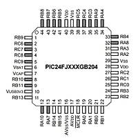 PIC24FJ128GB204T-I/PT SMD 16Bit 16MIPs Mikrodenetleyici TQFP44