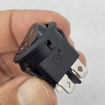 IC-133-4 Yuvarlak Iksz Anahtar On-Off 4P Siyah