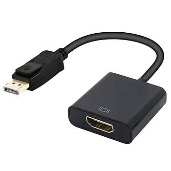 Displayport (M) To HDMI (F) evirici Adaptr Kablosu Siyah