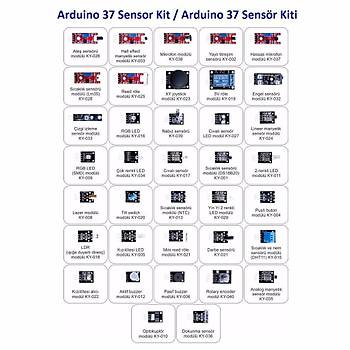 Arduino Uyumlu Sensör Modül Seti-Sensor Kit 37 Parça Karton Kutulu