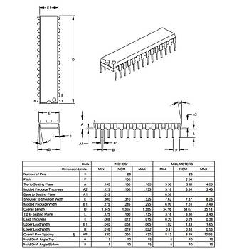 PIC16F72 I/SP DIP-28 8-Bit 20 MHz Mikrodenetleyici