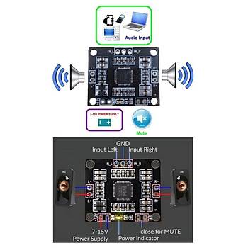PAM8610 2x15W Stereo Ses Ykseltici Amfi Modl
