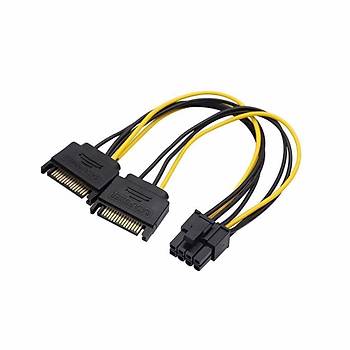 Vga Power Kablo 2X Sata To 8 Pin (6+2 ) Pc-Ex Dntrc G Kablosu