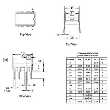 ATtiny45-20PU 8-Bit 20MHz Mikrodenetleyici DIP-8
