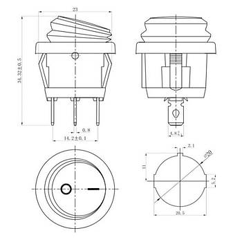 IC-131W Yuvarlak Ikl Anahtar Su Geirmez 3P