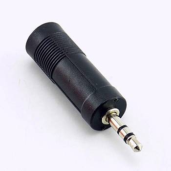 3.5mm Erkek Jak 6.35mm Dii Jak evirici Adaptr
