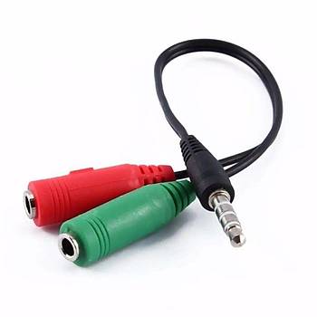 3.5mm Aux Kulaklk-Mikrofon Ayrc Kablo