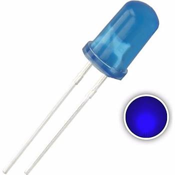 5mm Led Mavi Diyot  Diffused 1 Adet