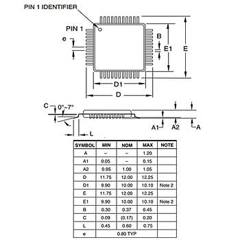 ATMEGA32A-AU SMD 8-Bit 16Mhz  TQFP-44
