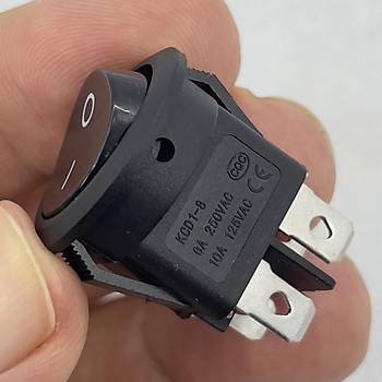 IC-133-4 Yuvarlak Iksz Anahtar On-Off 4P Siyah