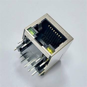 RJ45 HR911103A Hanrun Trafolu Ledli Ethernet Balant Soketi