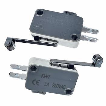 Micro (Mikro) Switch Makaralı Uzun KW7 IC-171 3A 250VAC 1 Adet