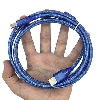 USB 2.0 Filtreli Yazc Tarayc Ara Kablosu 3m