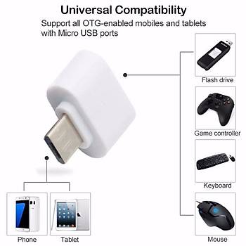 Micro USB to USB 2.0 Data evirici OTG Adaptr