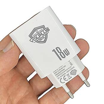 USB + Type-C 18W İki Çıkışlı  Hızlı Şarj Adaptörü