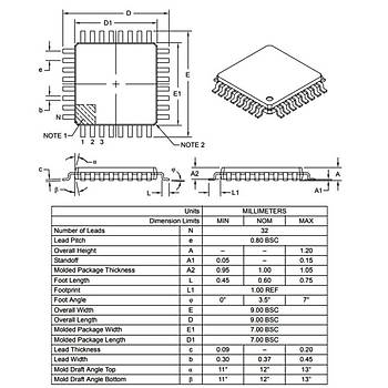 ATMEGA328PB-AU SMD 8 Bit 20MHz TQFP32