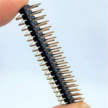 Erkek Pin Header 2X20 Pin Male 2.54mm 90° Çift Sıra