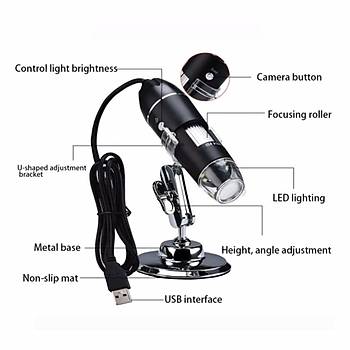Dijital Tanabilir USB Mikroskop Byte 1000x Zoom