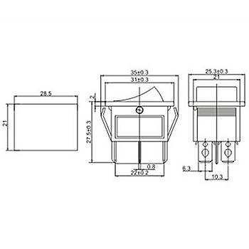 IC-104A Geni Ikl Anahtar 6P ON-OFF