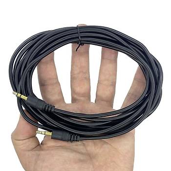 3.5mm Aux Stereo Audio Erkek-Erkek Kablo 5m