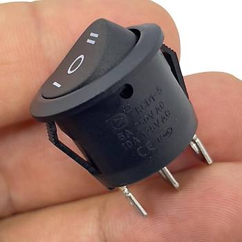 IC-134 Yuvarlak Iksz Anahtar On-Off-On 3P Siyah