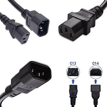 C13-C14 Monitr G Uzatma D-E Power Kablo 1.5m