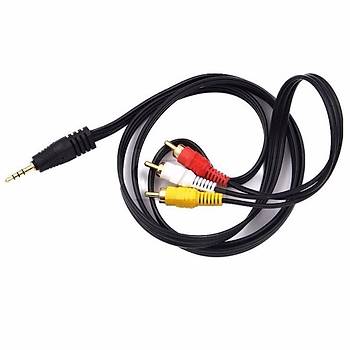 3.5mm Stereo (M) 3 RCA (M) Tos AV Kablo 1.5m