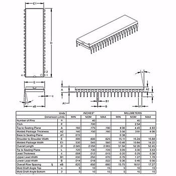 PIC16F877A-I/P DIP40 8-Bit 20 MHz Mikrodenetleyici