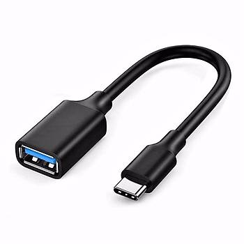 Type-C to USB 3.0 OTG Dntrc Kablo Adaptr Siyah 20cm