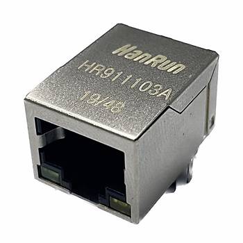 RJ45 HR911103A Hanrun Trafolu Ledli Ethernet Balant Soketi