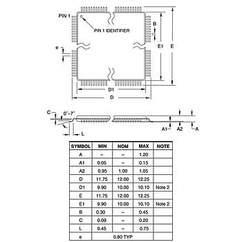 ATMEGA8515-16AU SMD 8-Bit 16MHz TQFP-44