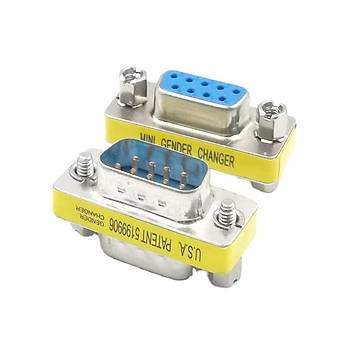 DB9 - RS232 Erkek-Dii (M2F) 9 Pin evirici Ara Adaptr