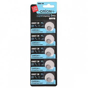 Orion CR927 3V Lityum Pil / CR 927 3V Dme Pil 5'li Kart Paket