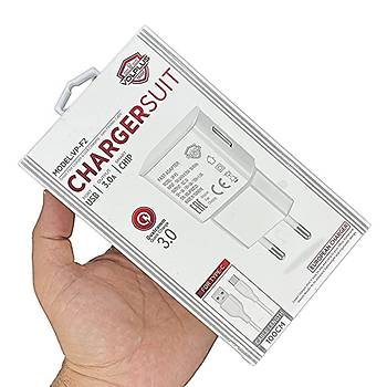 Type-C USB Kablo - Adaptr 3.0A Ev Tipi arj Aleti