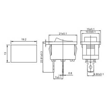 IC-120B Mini Iksz Anahtar 2P On-Off Beyaz