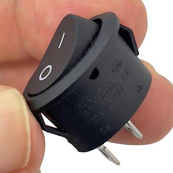 IC-134C Oval Iksz Anahtar On-Off 2P Siyah