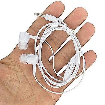 Kablolu Mikrofonlu Kulakii Kulaklk Beyaz Earphones