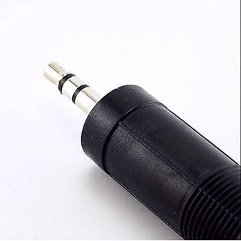 3.5mm Erkek Jak 6.35mm Dii Jak evirici Adaptr